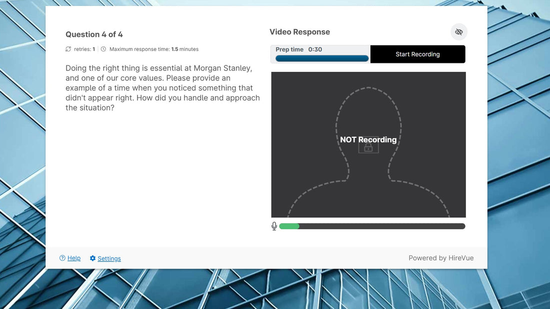 Morgan Stanley Video Interview Answer: Integrity
